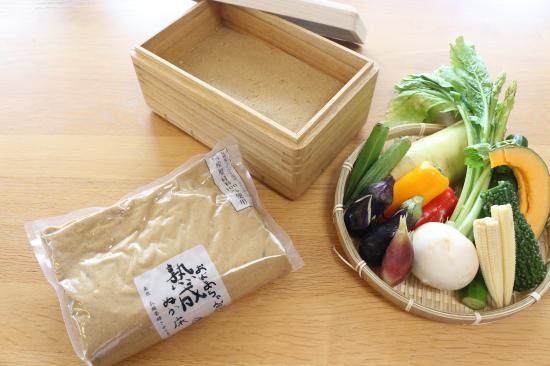 kirisai 桐の冷蔵ぬか漬け鉢&熟成ぬか床セット